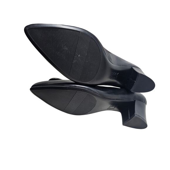 NEW Naturalizer 7 Caprice Black Leather Pump Comfort Career Classic Minimalist - Picture 3 of 4